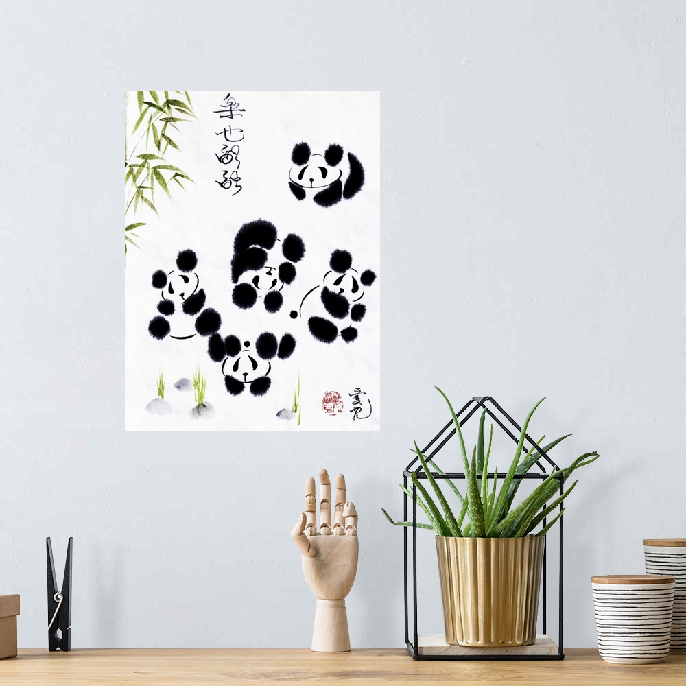 A bohemian room featuring This is inspired by the Chinese saying happiness in getting along harmoniously, which are the 4 c...