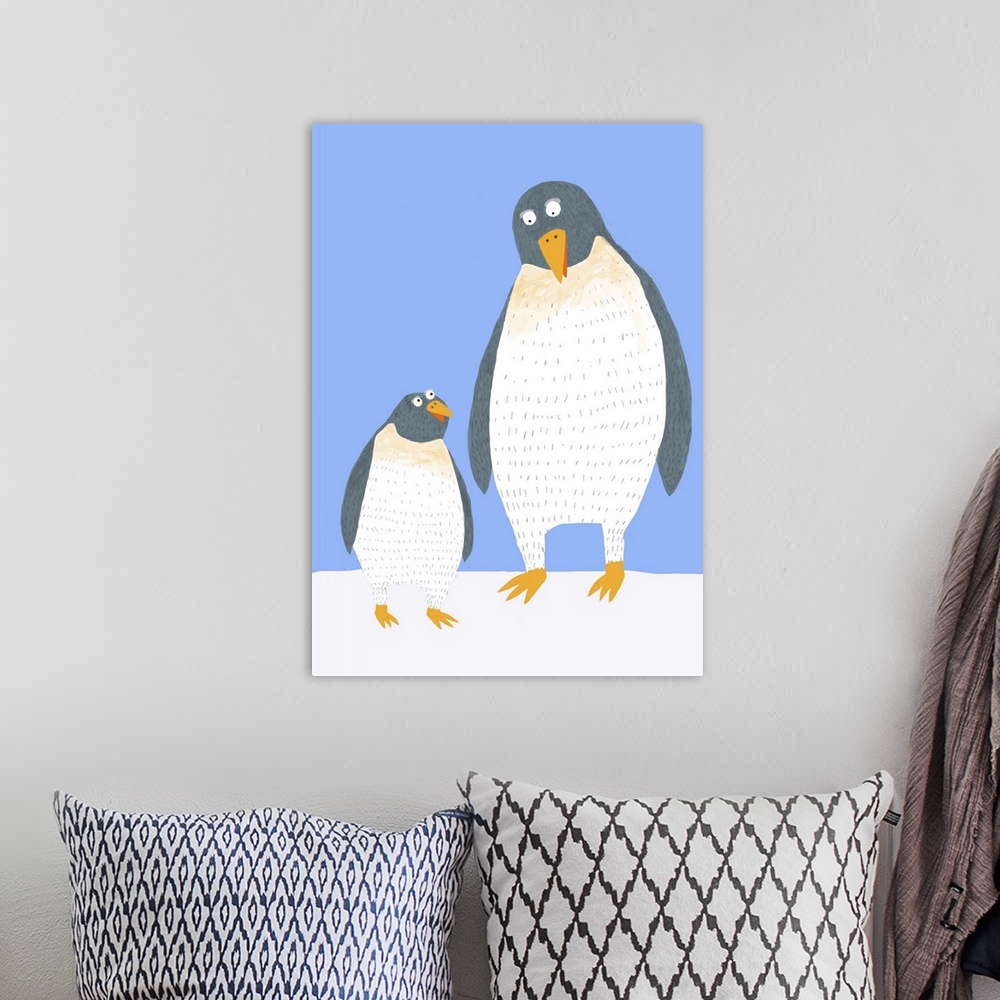 A bohemian room featuring 2 Penguins