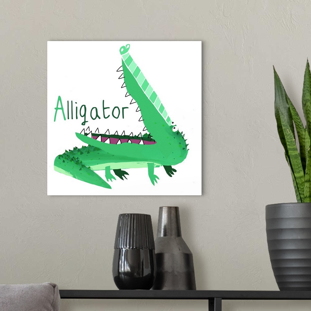 A modern room featuring A for Alligator