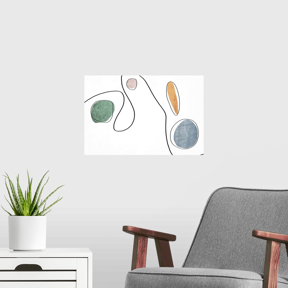 A modern room featuring Abstract Thoughts 5