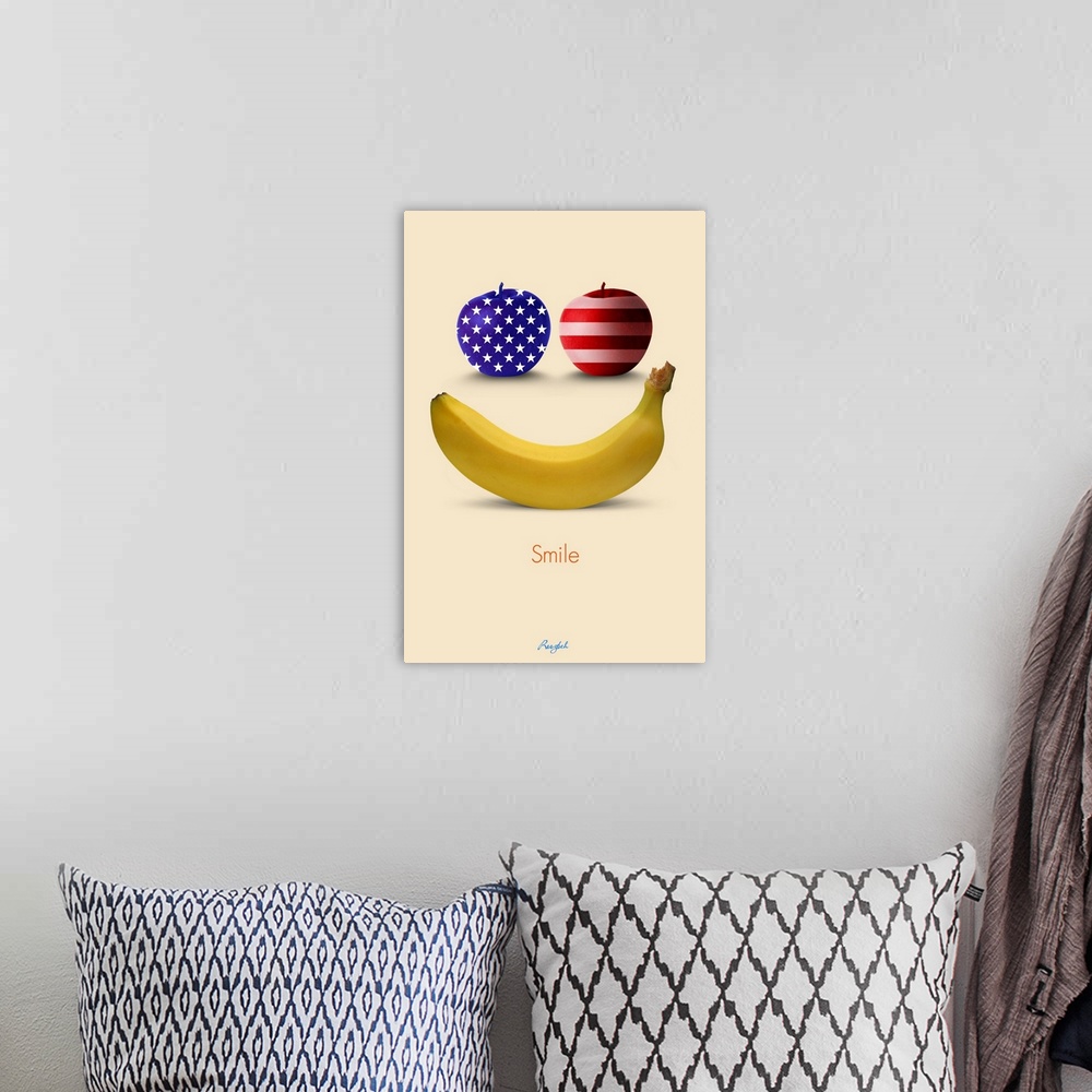 A bohemian room featuring American Fruit, Smile