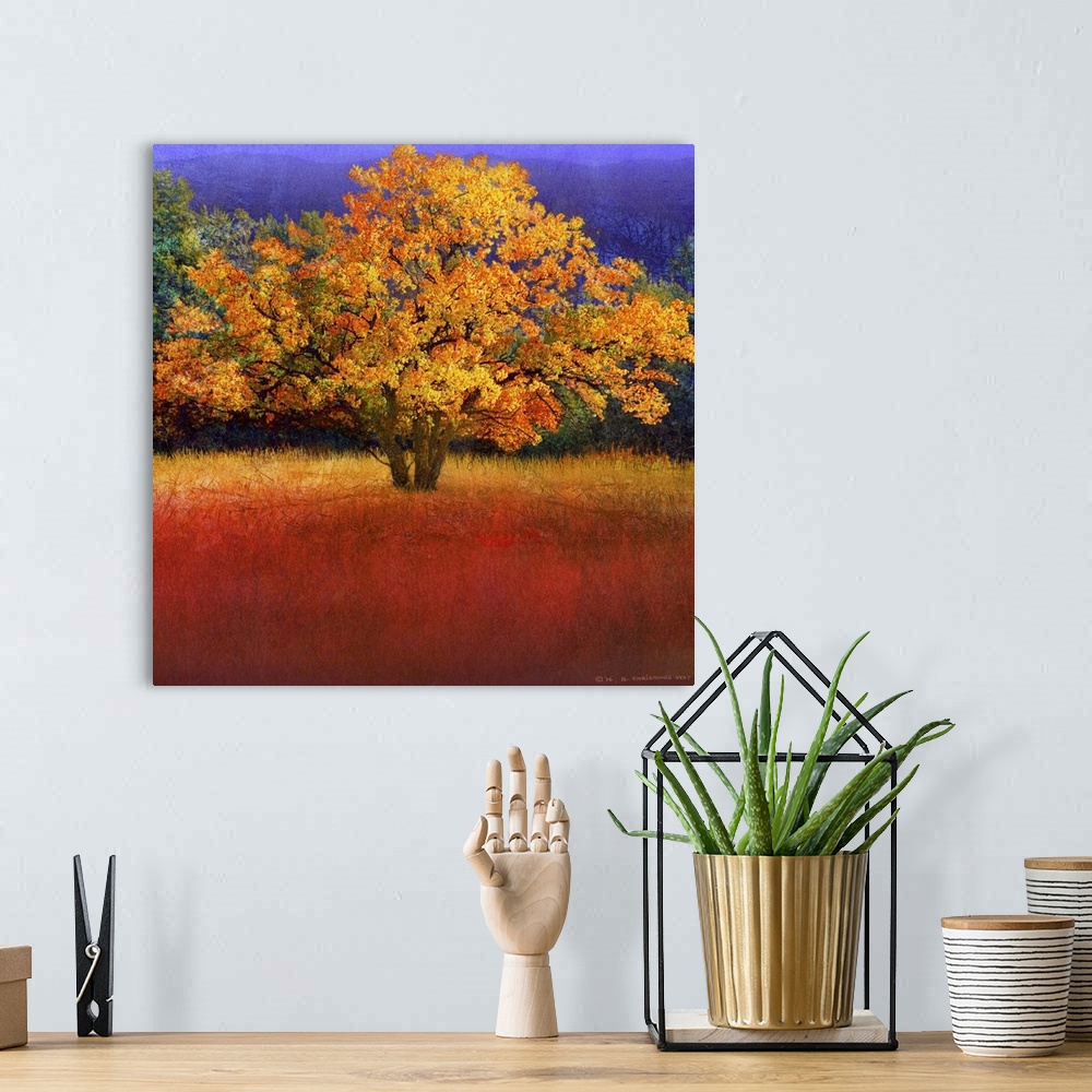 A bohemian room featuring Autumn Apricot Tree