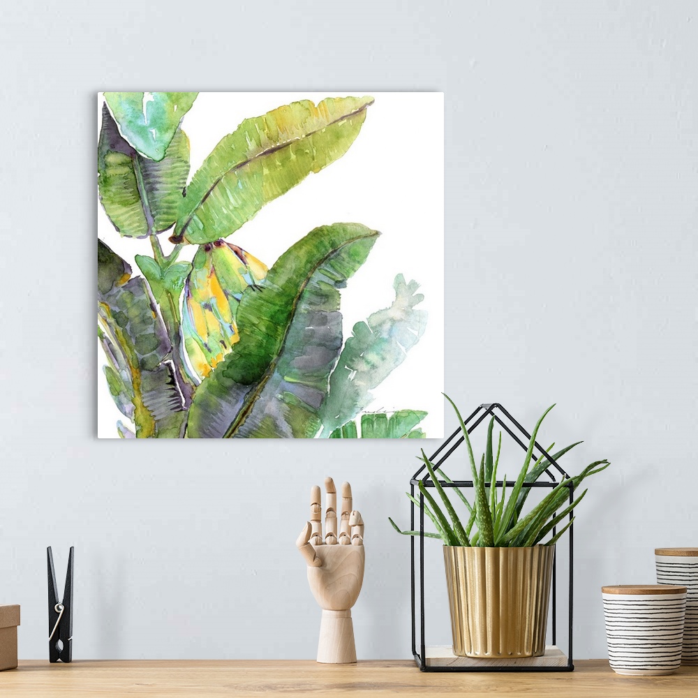 A bohemian room featuring Banana Leaves One