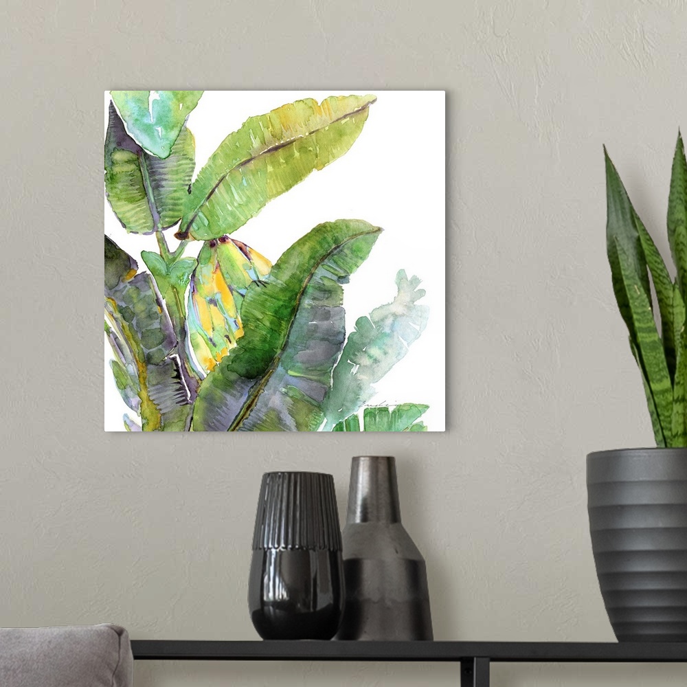 A modern room featuring Banana Leaves One