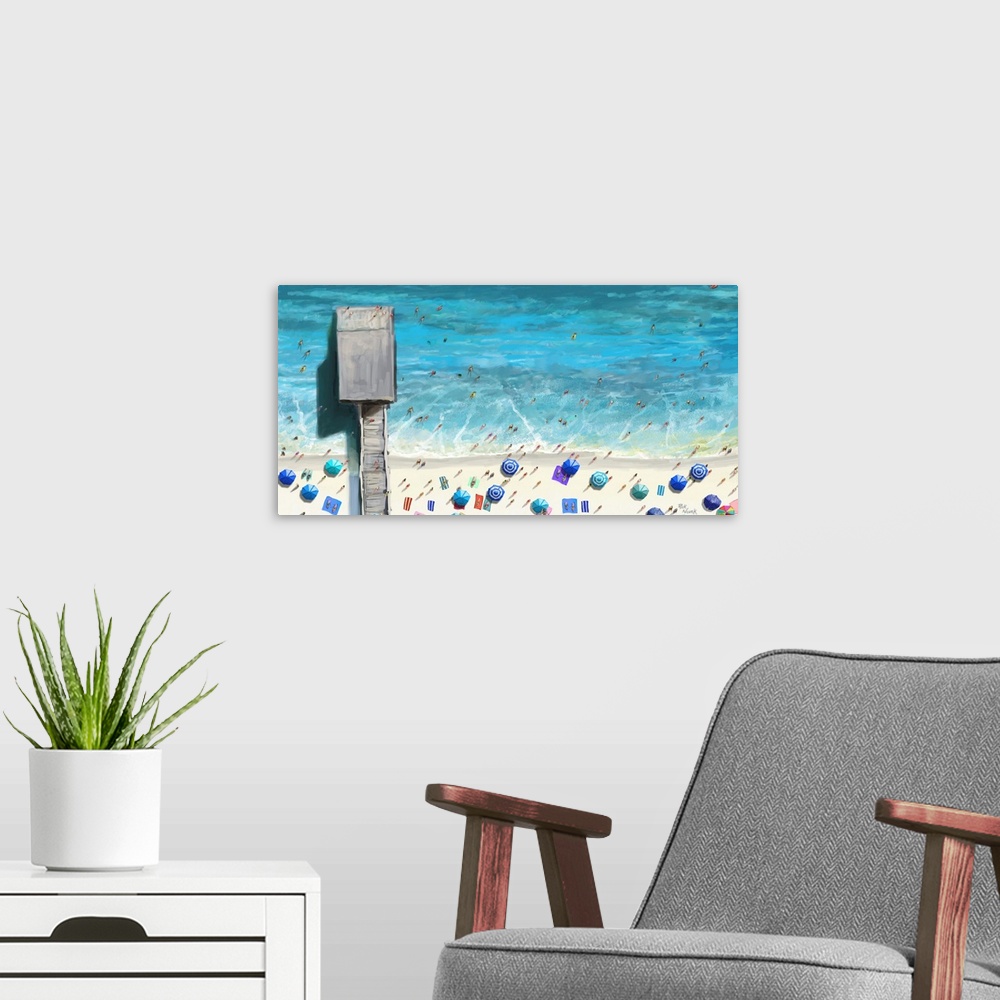 A modern room featuring Overhead Florida Beach