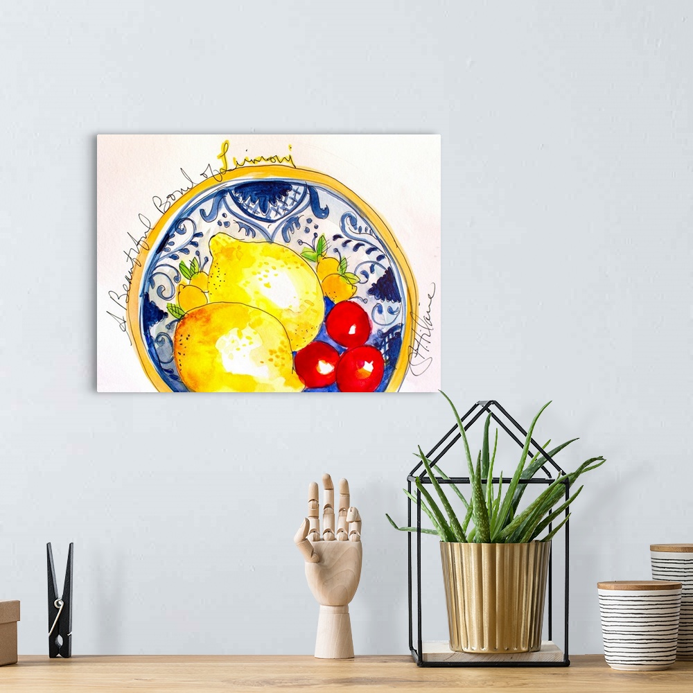 A bohemian room featuring Bowl Of Limoni
