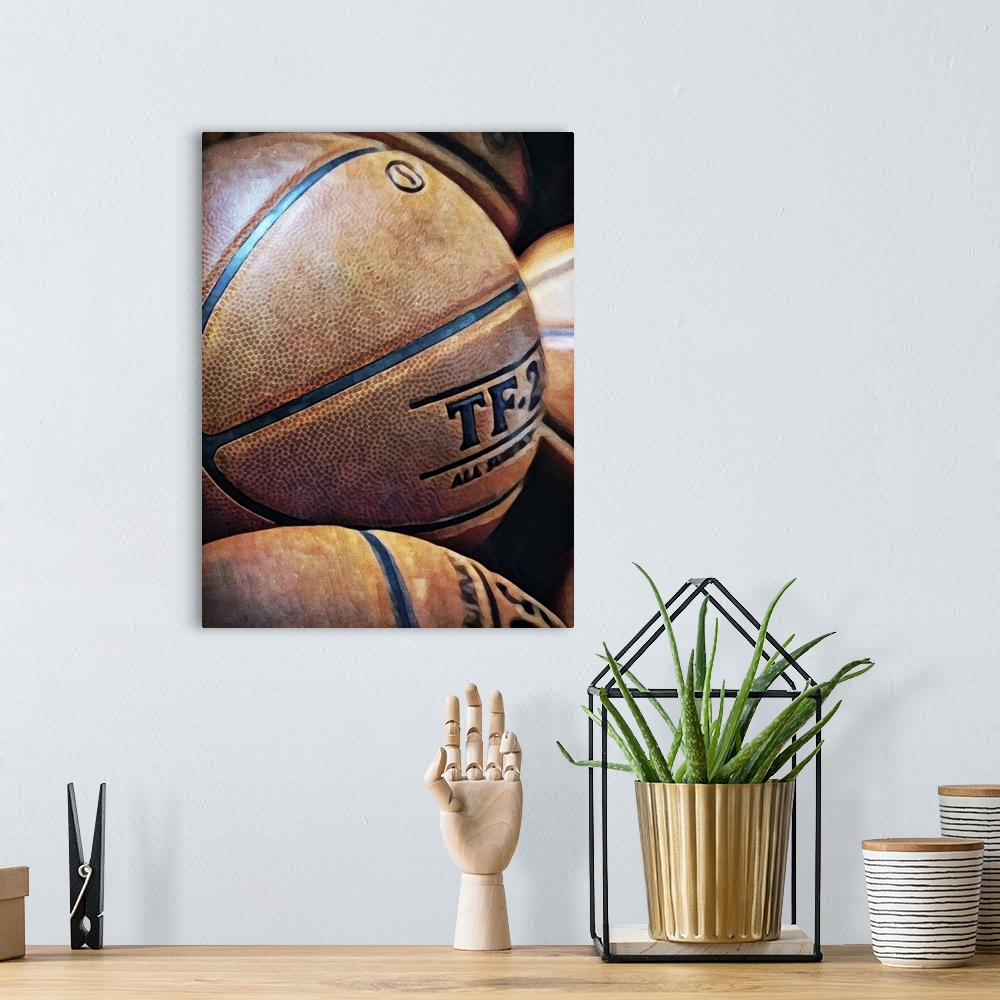 A bohemian room featuring Bundle Of Basketballs