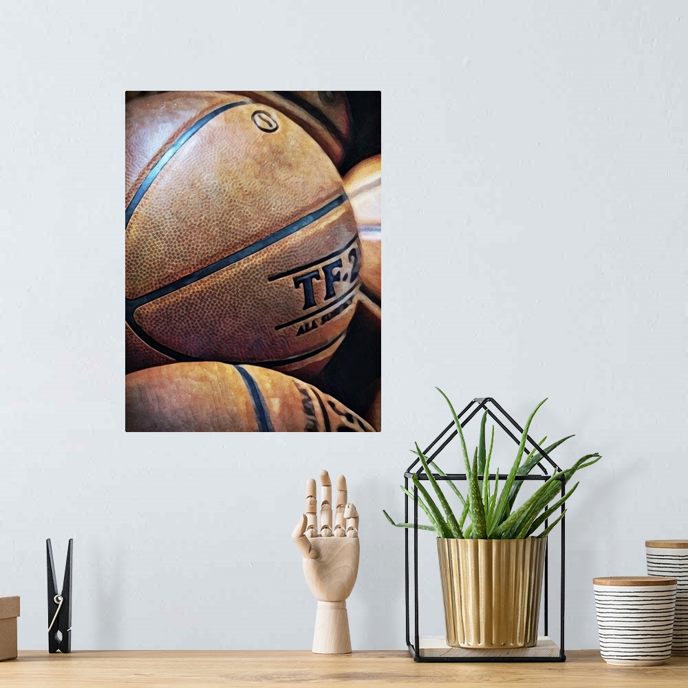 A bohemian room featuring Bundle Of Basketballs