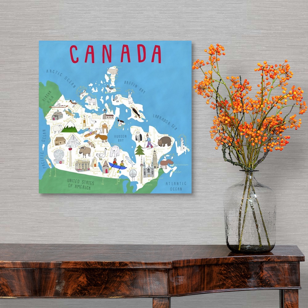 A traditional room featuring Canada