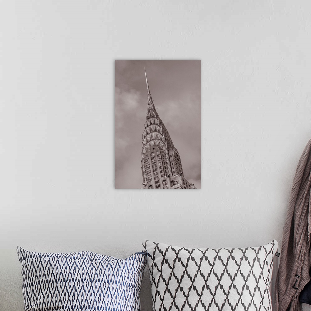 A bohemian room featuring Chrysler Building Smokey Cashmere