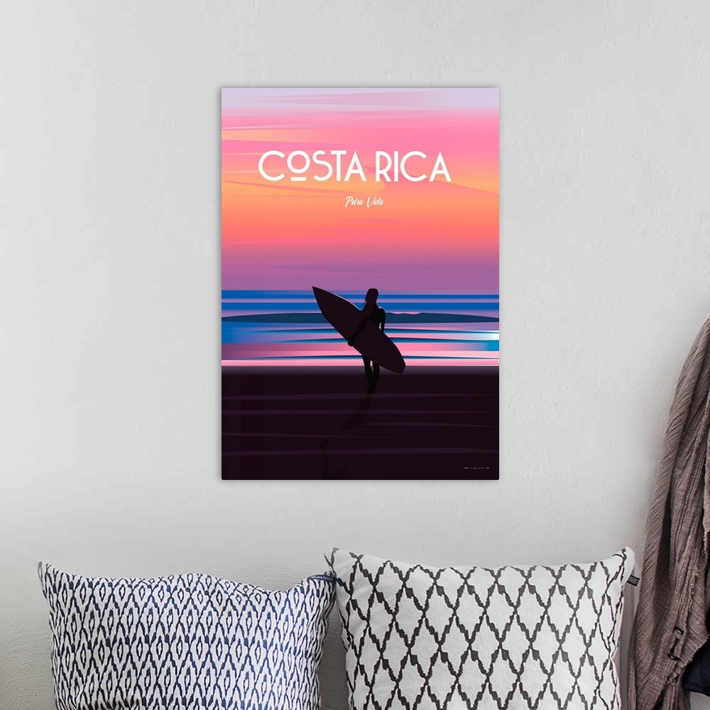 A bohemian room featuring Costa Rica Surf
