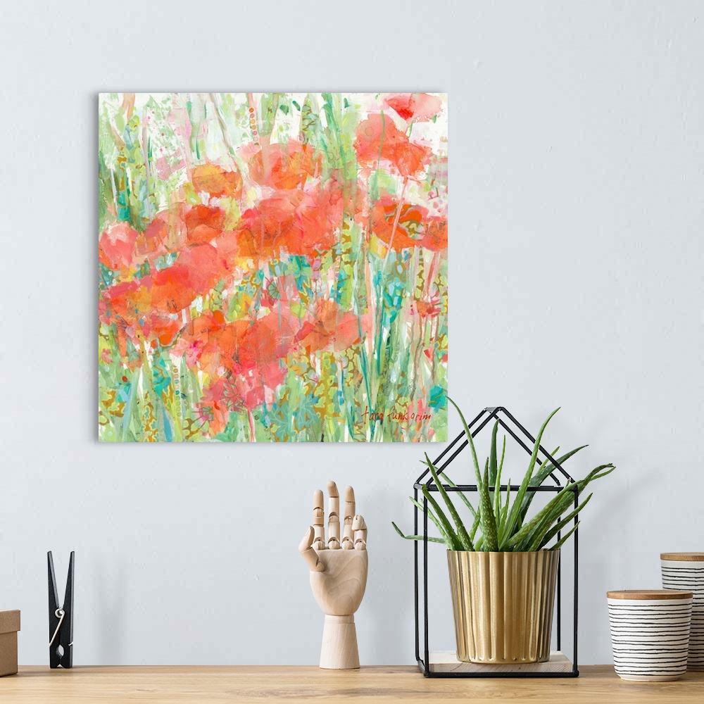 A bohemian room featuring Dewey Poppies