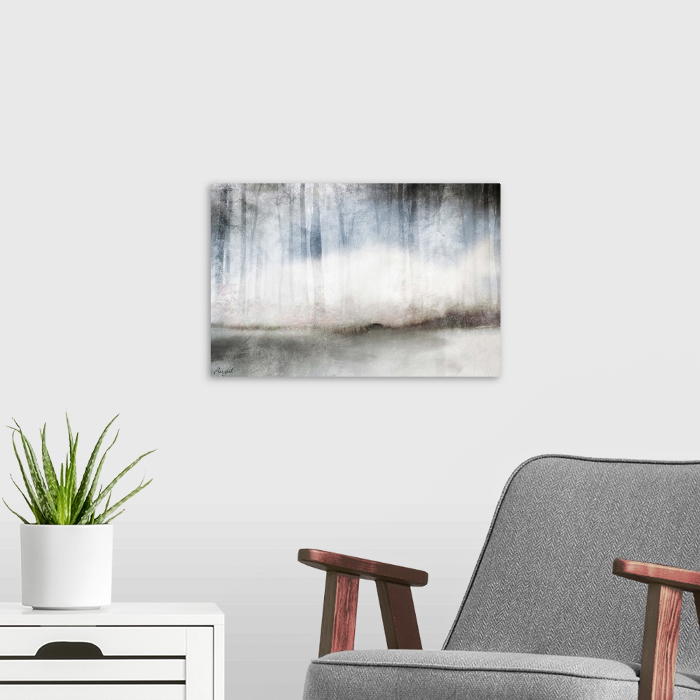 A modern room featuring Ethereal Forrest