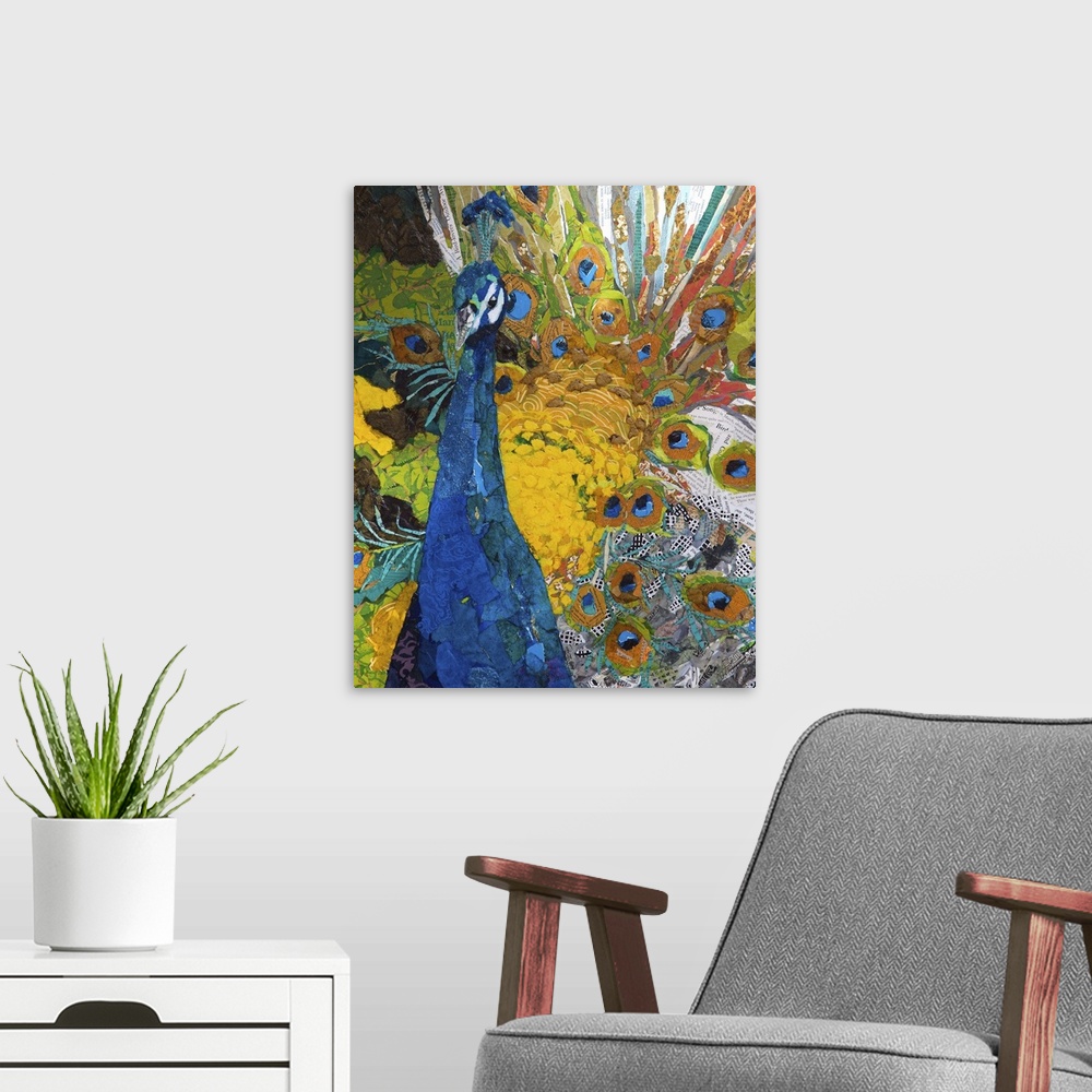 A modern room featuring Fine Feathered Fowl