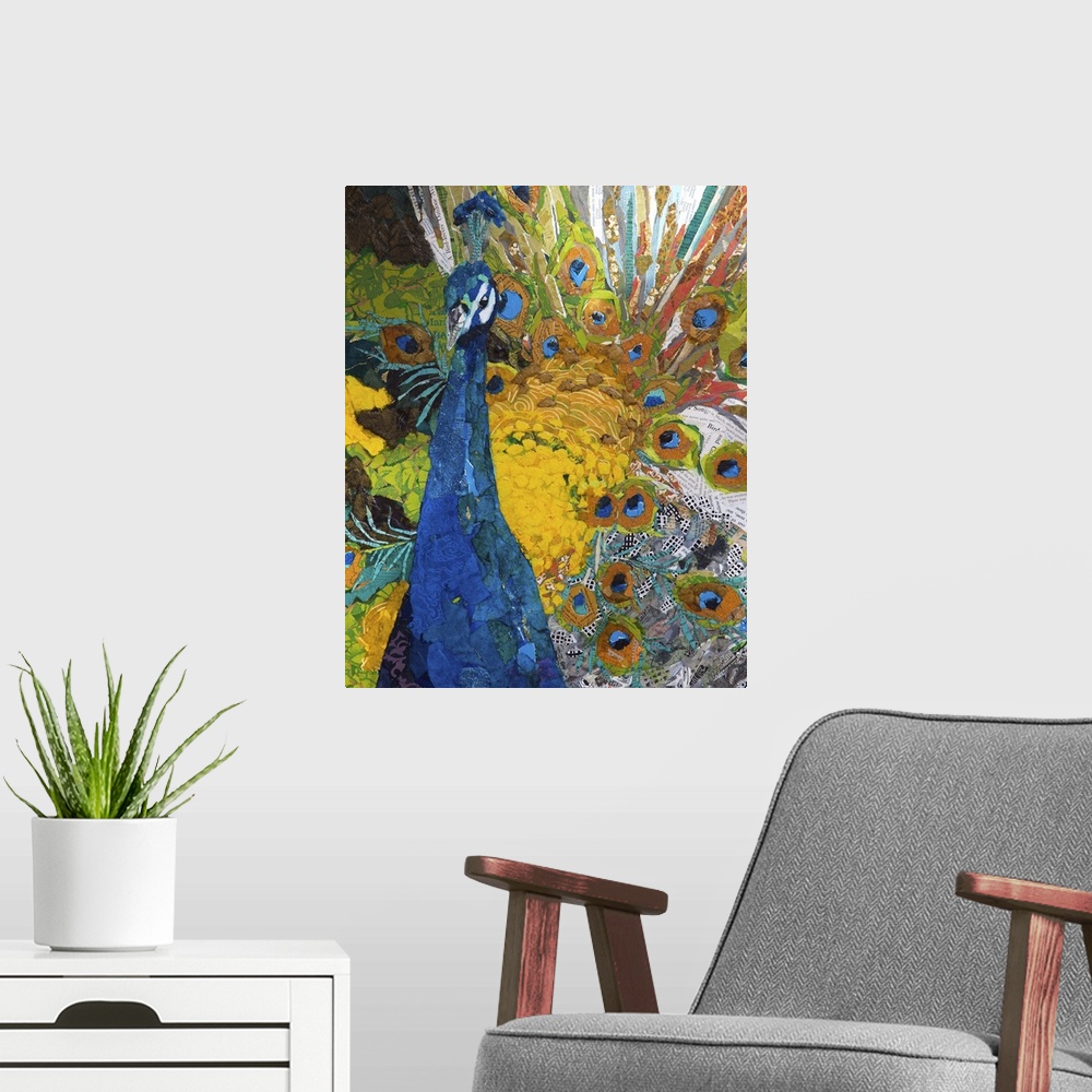 A modern room featuring Fine Feathered Fowl