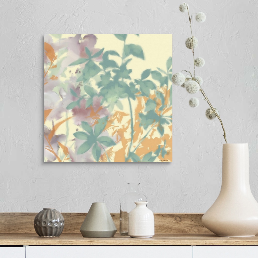A farmhouse room featuring Floral abstract I
