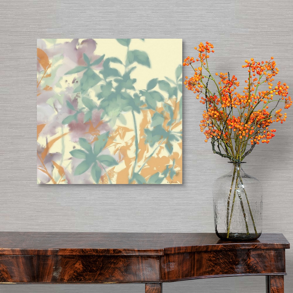 A traditional room featuring Floral abstract I