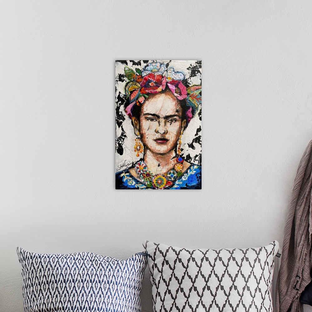 A bohemian room featuring Frida Retouched