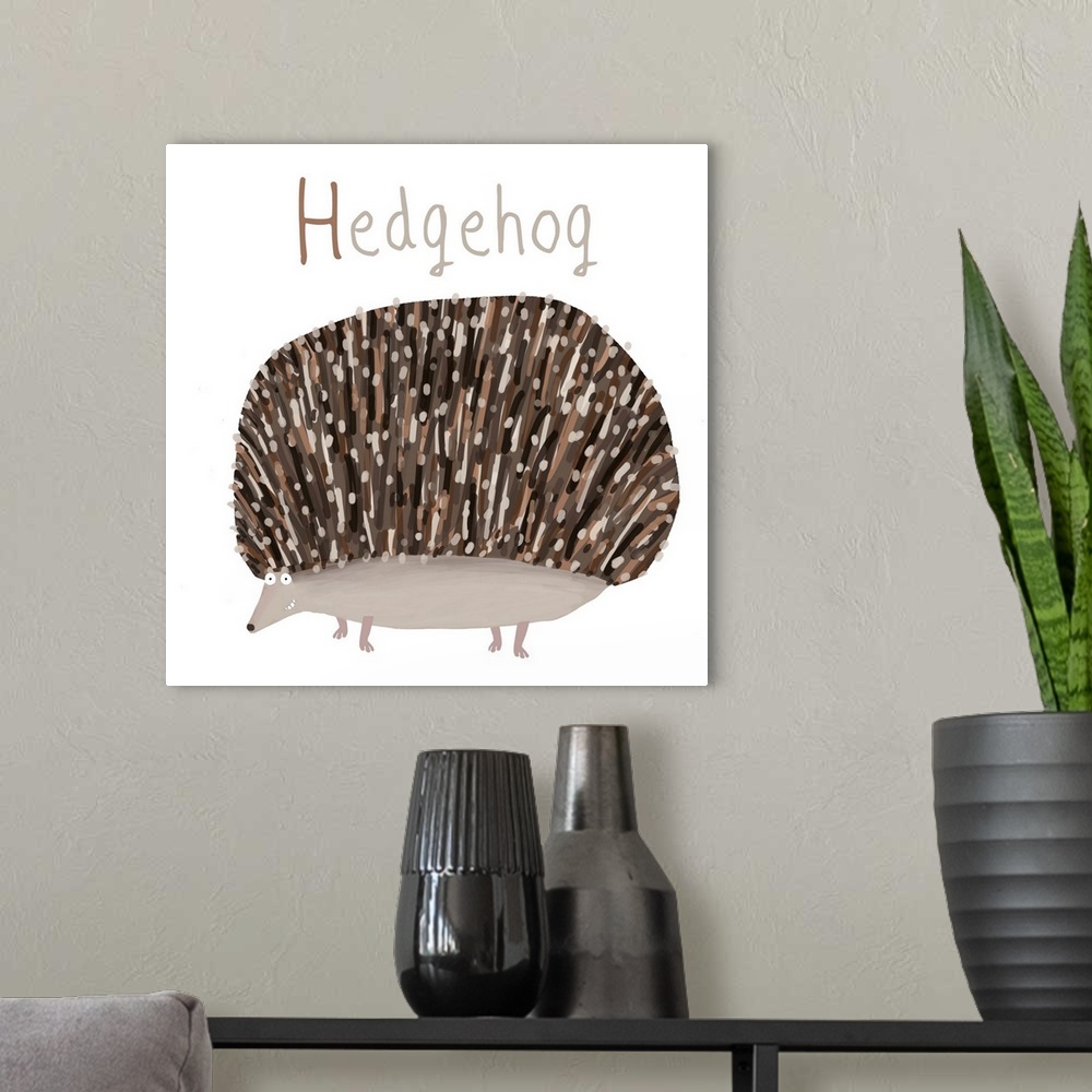 A modern room featuring H for Hedgehog