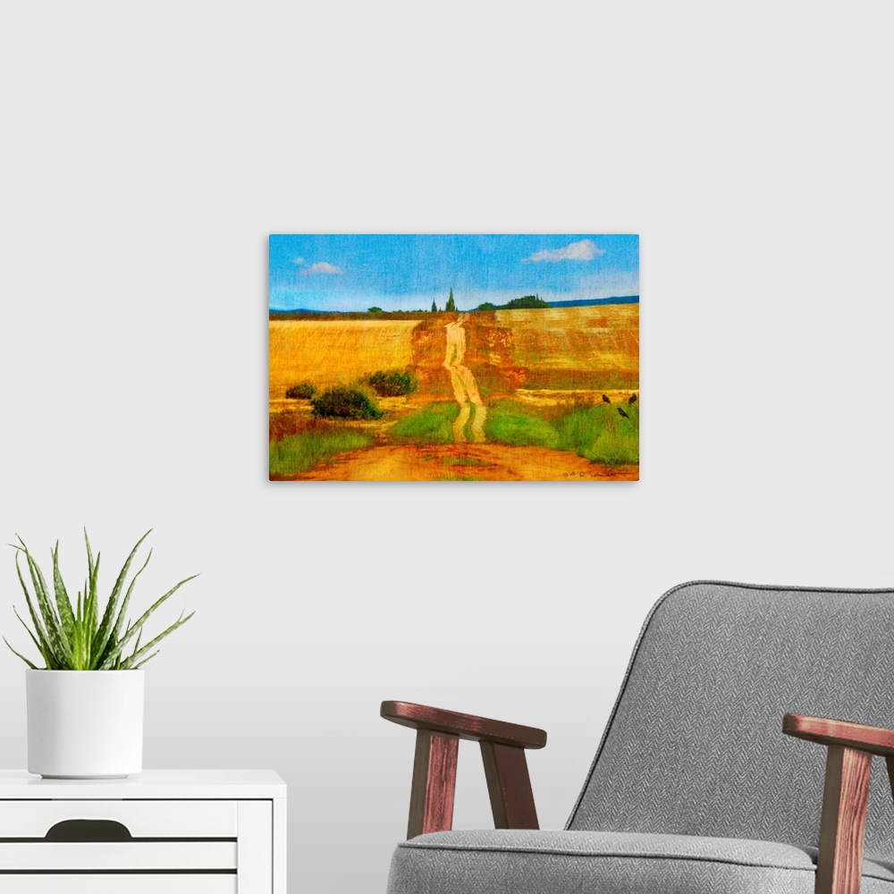 A modern room featuring Impressionist Road