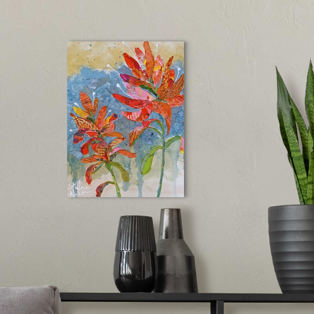 A modern room featuring Indian Paintbrush II