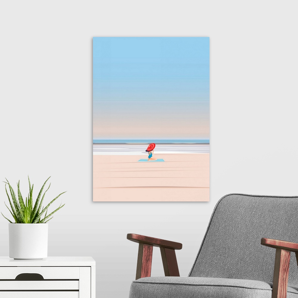 A modern room featuring Beach Landscape
