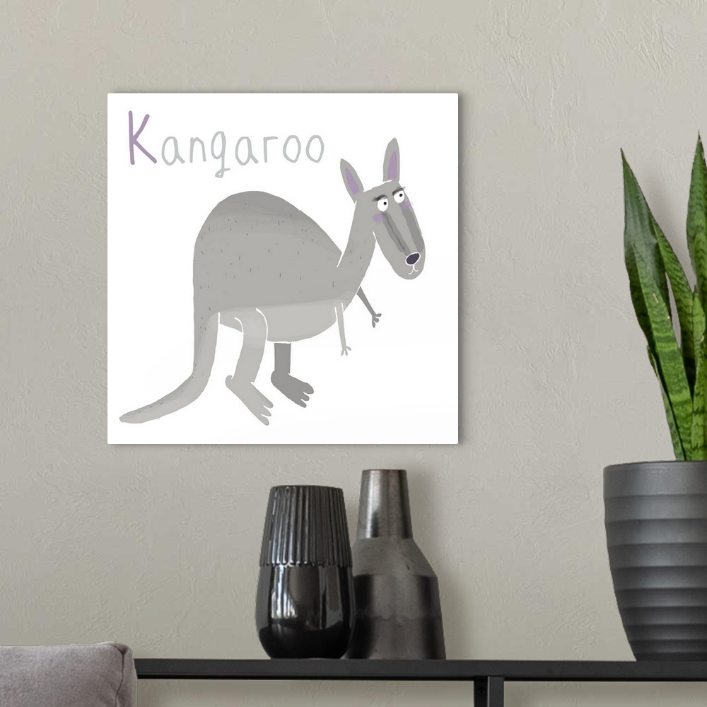 A modern room featuring K for Kangaroo