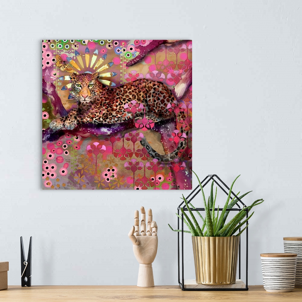 A bohemian room featuring Leopard And Butterfly