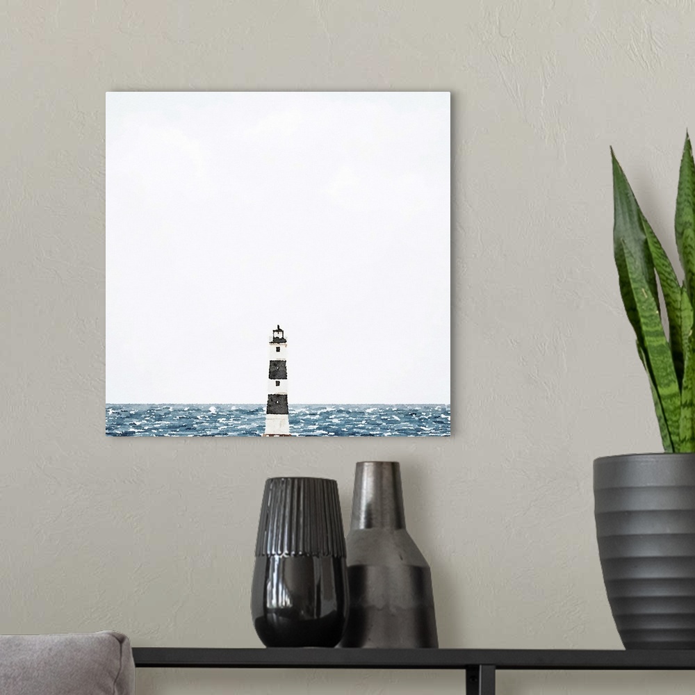 A modern room featuring Lighthouse