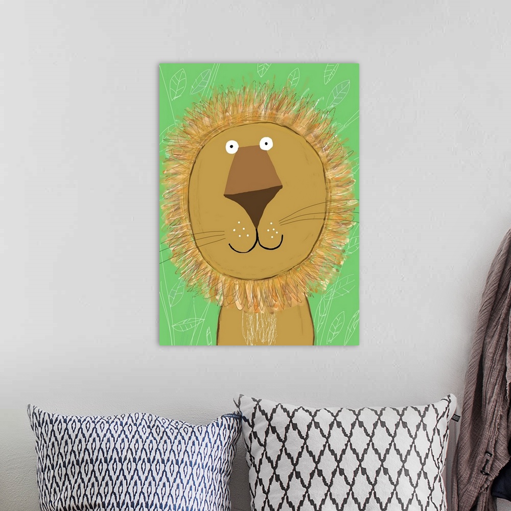 A bohemian room featuring Lion Leaves