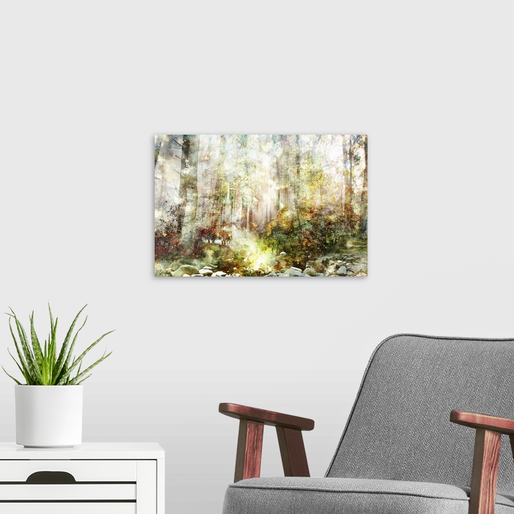 A modern room featuring Magical Forest