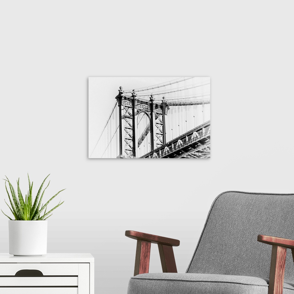 A modern room featuring Manhattan Bridge Black and White