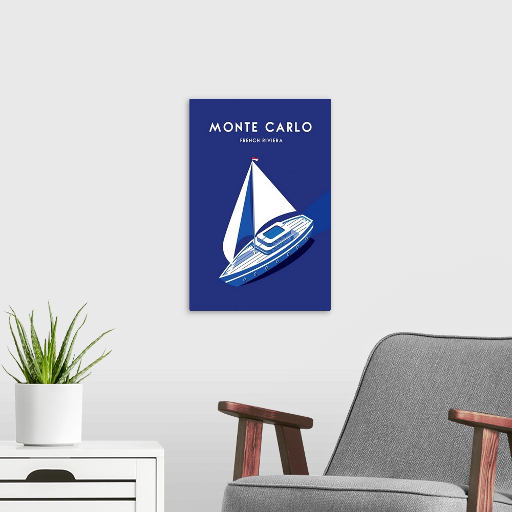 A modern room featuring Boat Poster