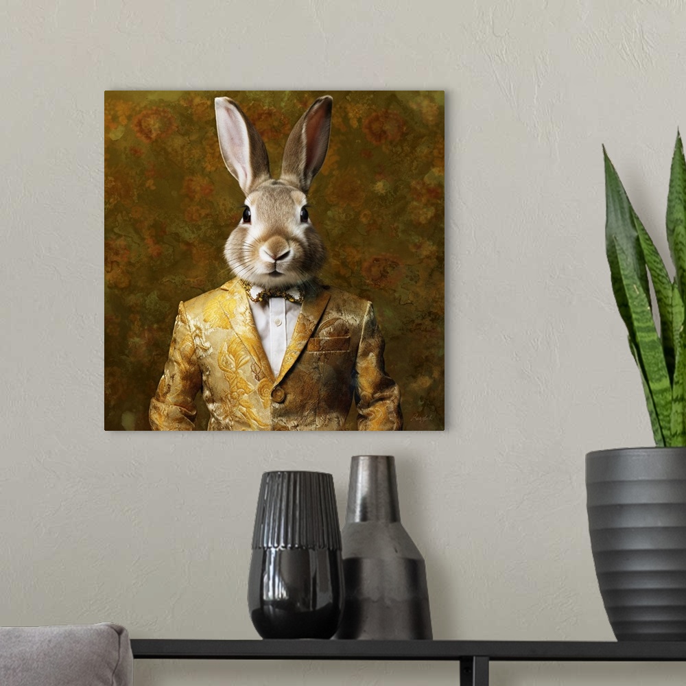 A modern room featuring Mr. Rabbit 2