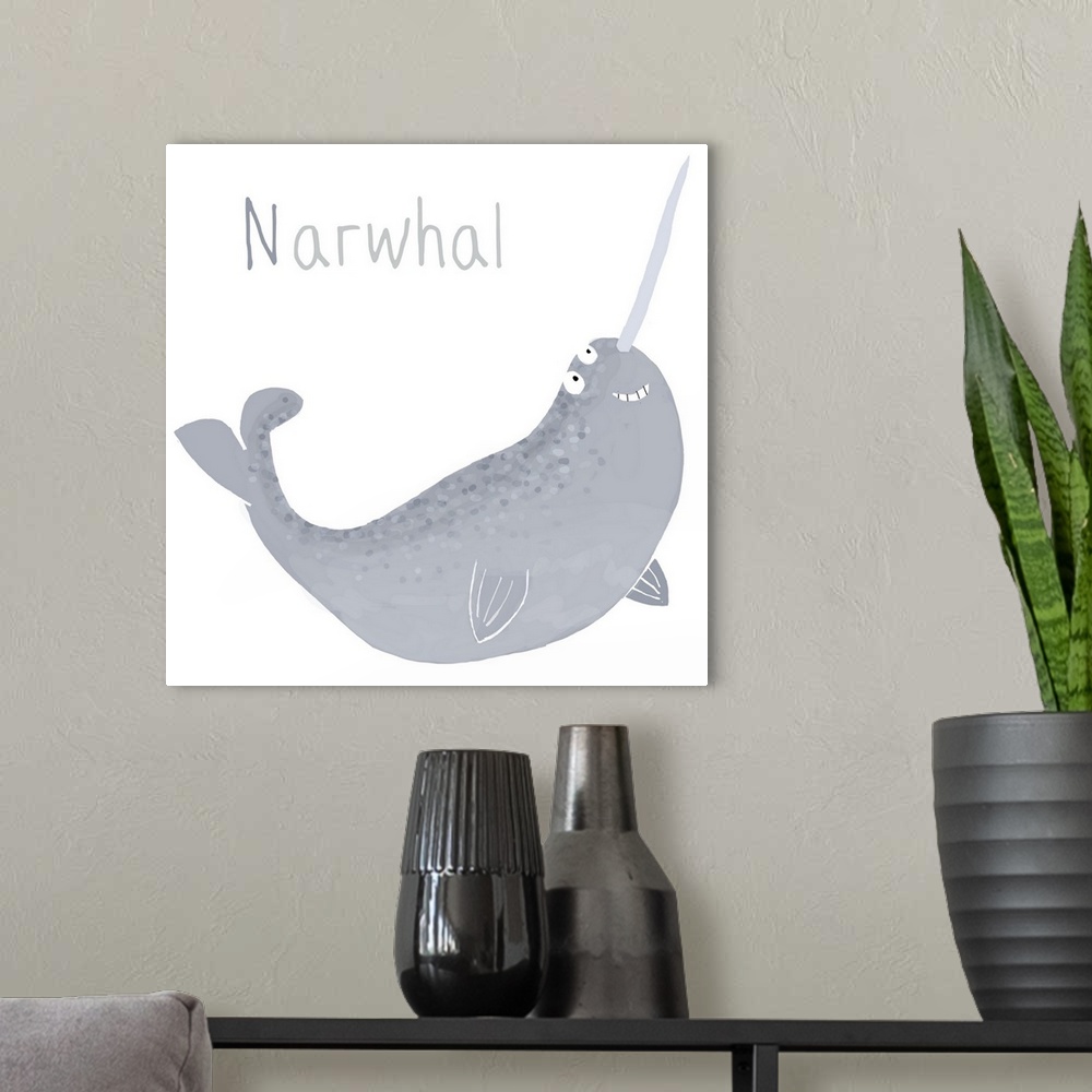 A modern room featuring N for Narwhal
