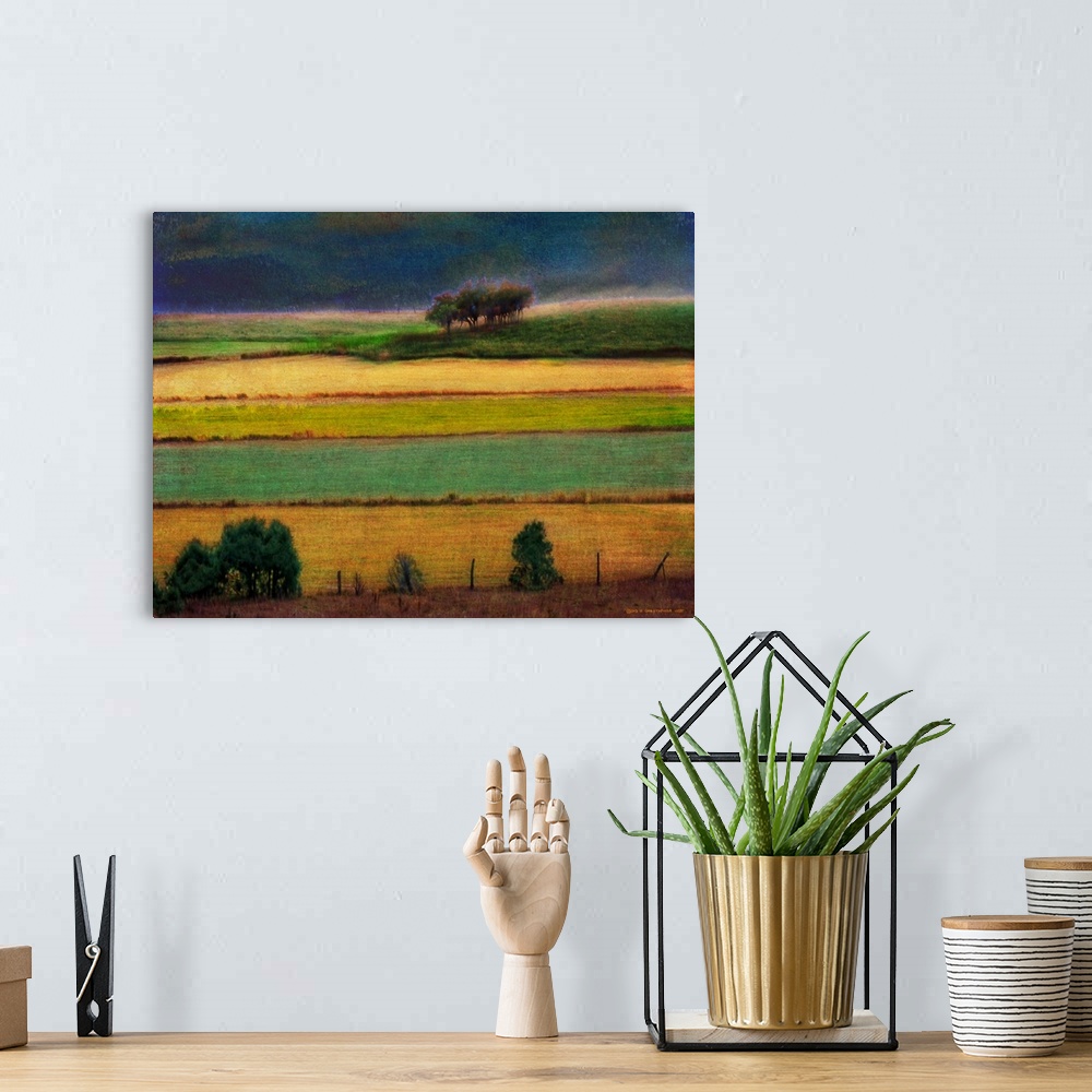 A bohemian room featuring Pasture Rows