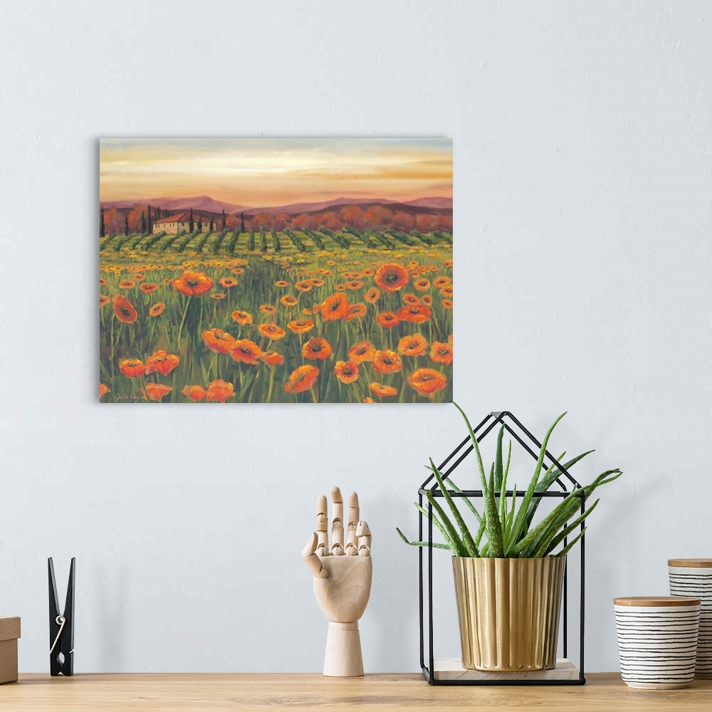 A bohemian room featuring Poppies At Dusk