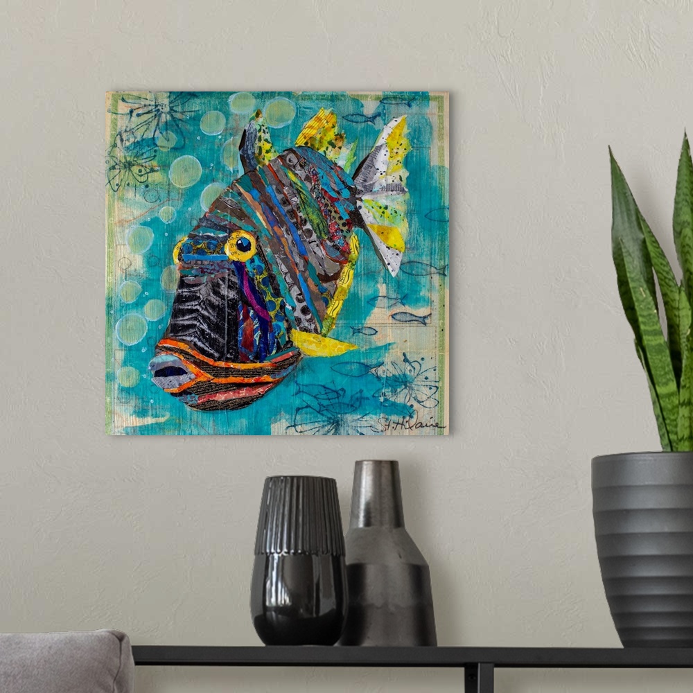 A modern room featuring Reef Fish