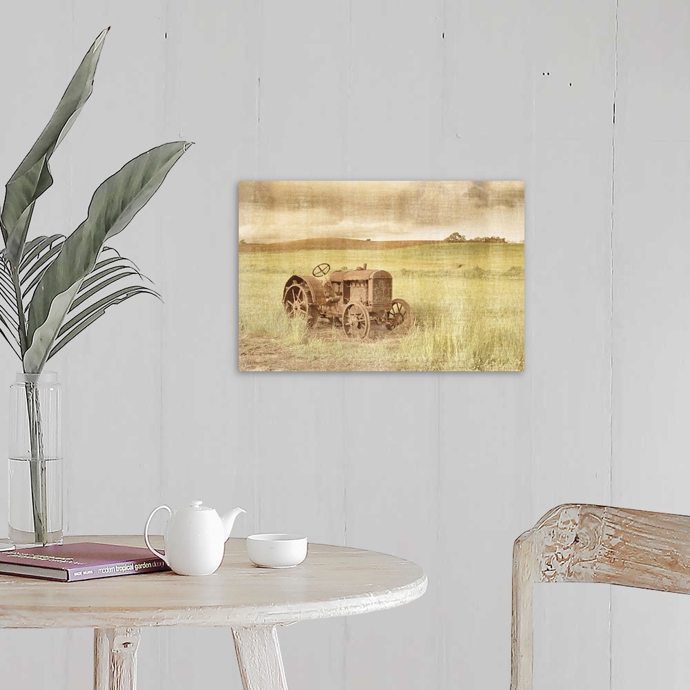 A farmhouse room featuring Rusty Tractor Distressed