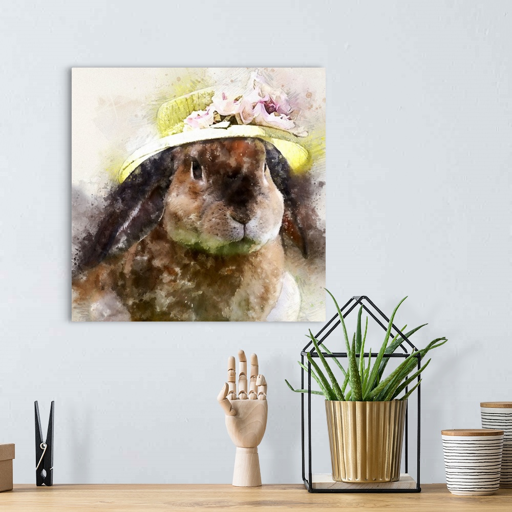 A bohemian room featuring Spring Bunny