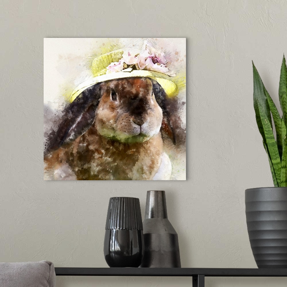 A modern room featuring Spring Bunny