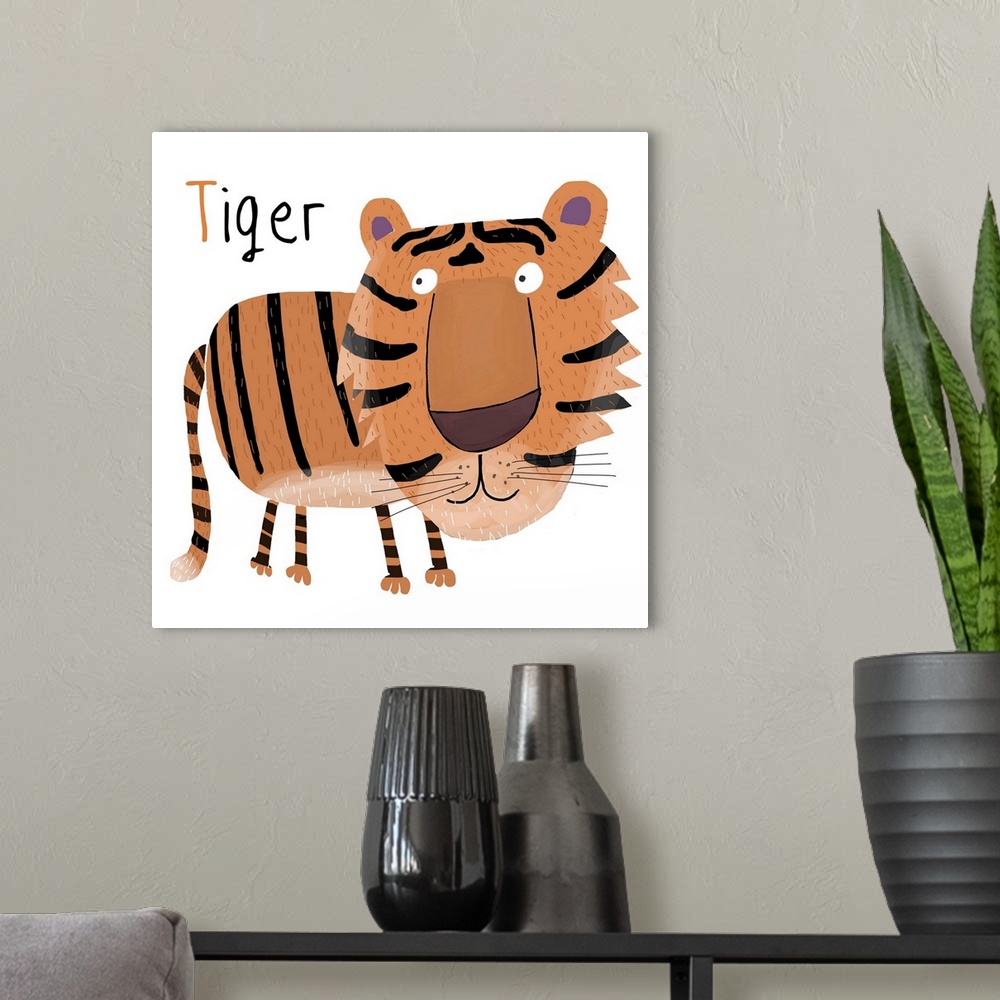 A modern room featuring T for Tiger