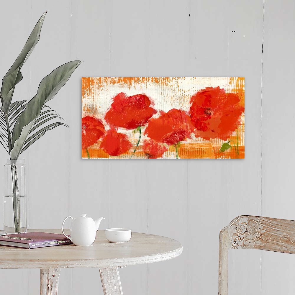 A farmhouse room featuring The Poppies Blow