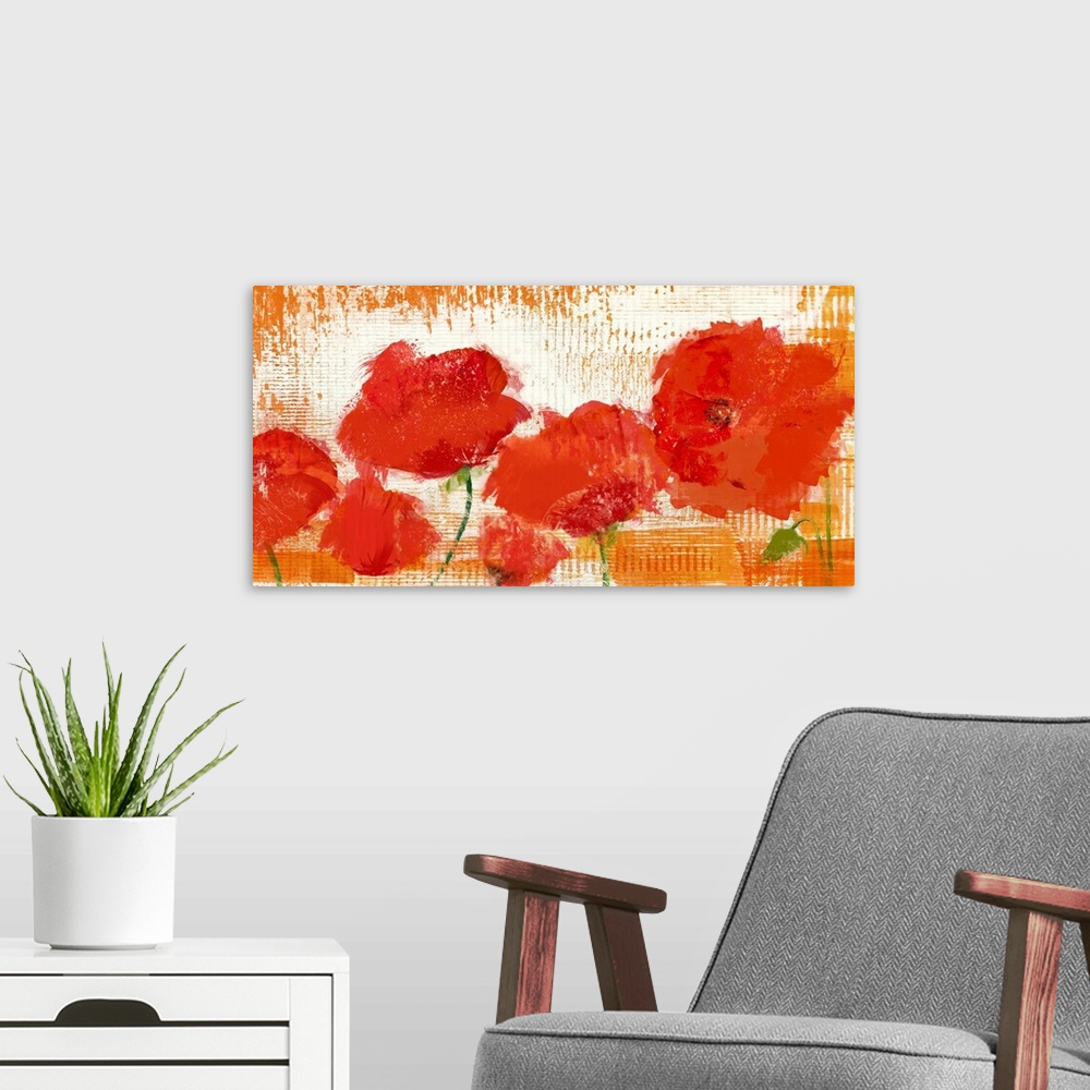A modern room featuring The Poppies Blow