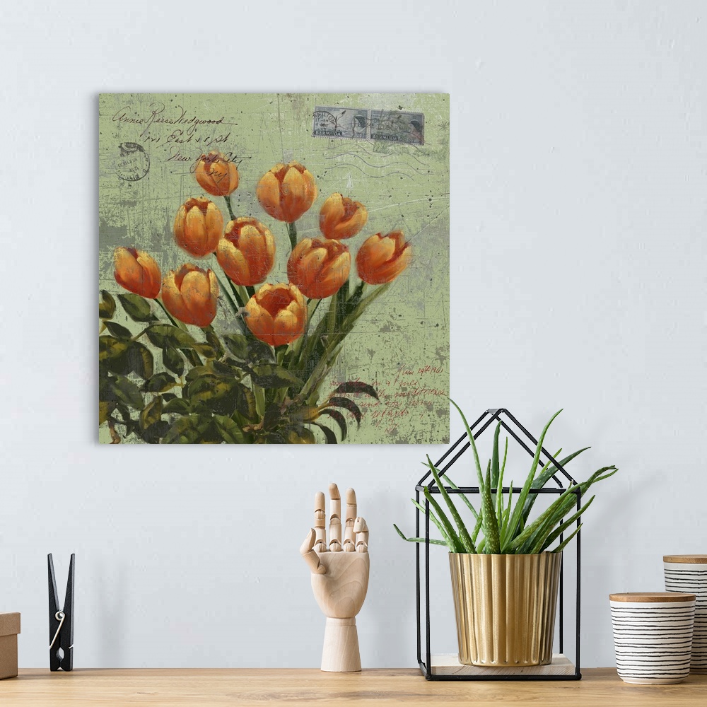 A bohemian room featuring Tulips I
