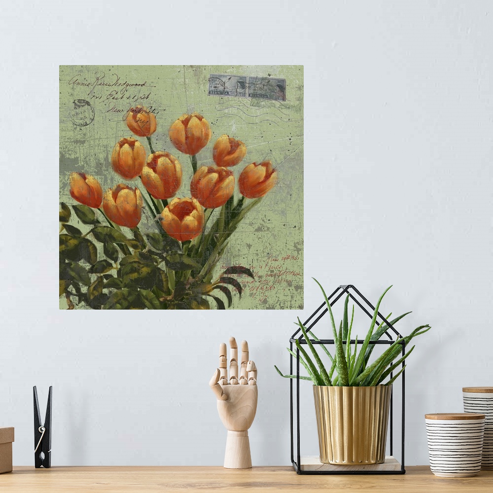 A bohemian room featuring Tulips I