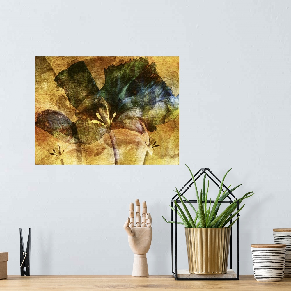 A bohemian room featuring Watercolor Flower I