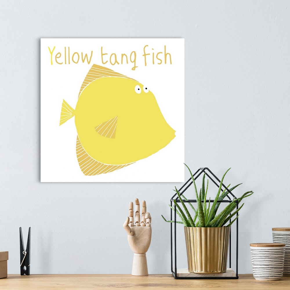 A bohemian room featuring Y for Yellow Tang Fish