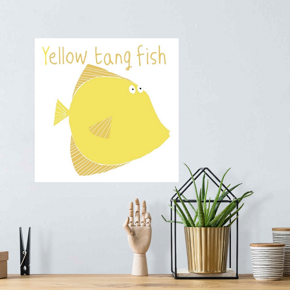 A bohemian room featuring Y for Yellow Tang Fish