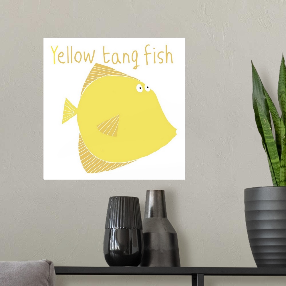 A modern room featuring Y for Yellow Tang Fish